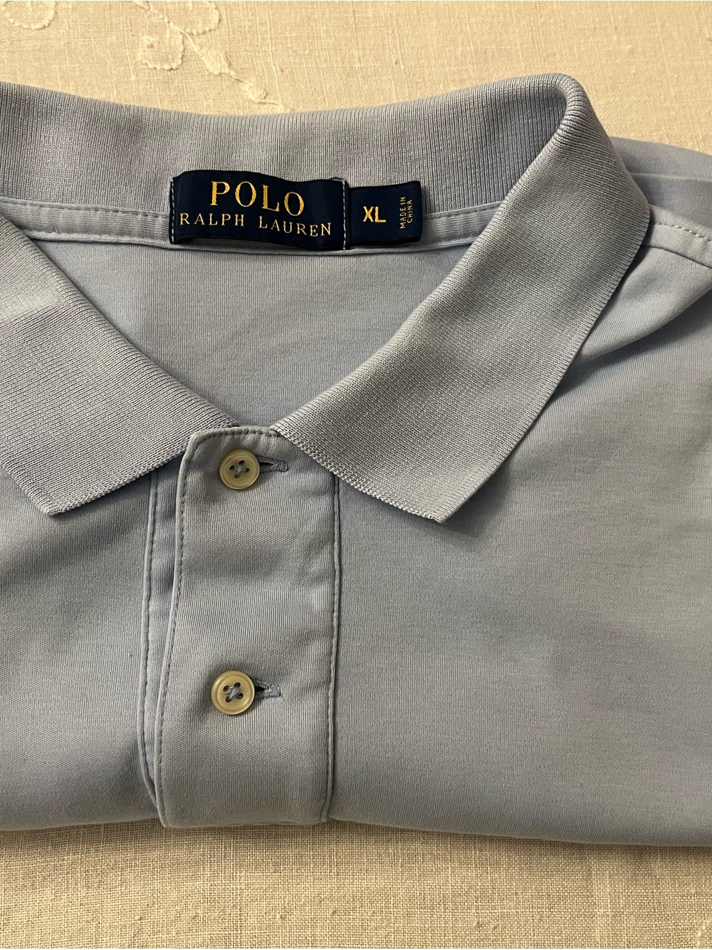Polo by Ralph Lauren Men's Light Blue Cotton Polo - XL